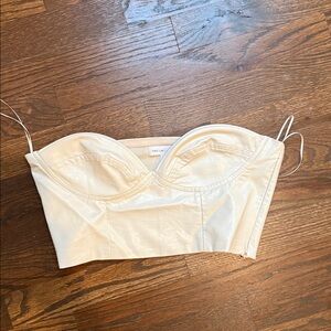Grey Lab corset leather top